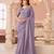lavendor rainbow georgett silk blend with embroidery with unstitched blouse