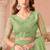 light green rainbow georgett silk blend with embroidery with unstitched blouse