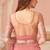 peach rainbow georgett silk blend with embroidery with unstitched blouse