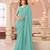 skyblue rainbow georgett silk blend with embroidery with unstitched blouse