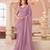 purple rainbow georgett silk blend with embroidery with unstitched blouse