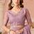 purple rainbow georgett silk blend with embroidery with unstitched blouse