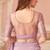 purple rainbow georgett silk blend with embroidery with unstitched blouse