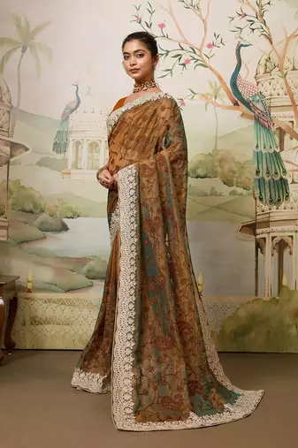 Party Wear Fendy Soft Net Saree with Chikankari Embroidery and Piping Border wedding Festive Wear