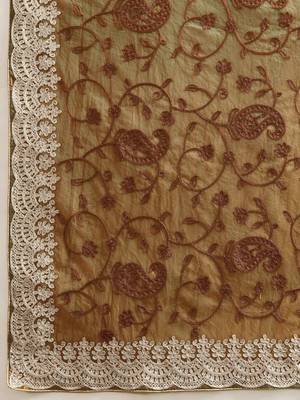 Party Wear Fendy Soft Net Saree with Chikankari Embroidery and Piping Border wedding Festive Wear 6