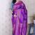 purple soft art silk saree with unstiched blouse