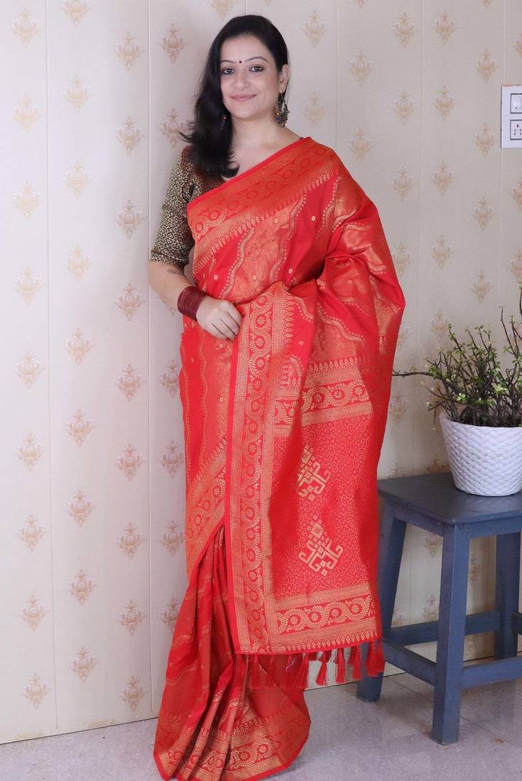 pink soft art silk saree with unstiched blouse