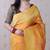 orange soft art silk saree with unstiched blouse
