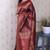 maroon soft art silk saree with unstiched blouse