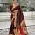 coffee soft art silk saree with unstiched blouse