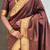 coffee soft art silk saree with unstiched blouse