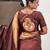 coffee soft art silk saree with unstiched blouse