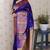 violet soft art silk saree with unstiched blouse