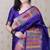 violet soft art silk saree with unstiched blouse