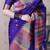 violet soft art silk saree with unstiched blouse