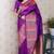 purple soft art silk saree with unstiched blouse