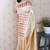 cream soft art silk saree with unstiched blouse