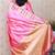 baby pink soft art silk saree with unstiched blouse