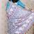 turquoise blue tussar art silk saree with unstiched blouse