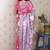 pink tussar art silk saree with unstiched blouse