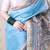 blue tussar art silk saree with unstiched blouse