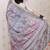 blue tussar art silk saree with unstiched blouse