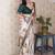 green katki art silk saree with unstiched blouse