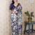 blue katki art silk saree with unstiched blouse