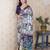 blue katki art silk saree with unstiched blouse