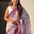 lavender  soft chanderi crush saree with unstiched blouse