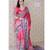 pink tussar art silk saree with unstiched blouse