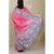 pink tussar art silk saree with unstiched blouse