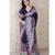 navy tussar art silk saree with unstiched blouse