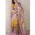 gold tussar art silk saree with unstiched blouse