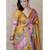gold tussar art silk saree with unstiched blouse