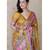 gold tussar art silk saree with unstiched blouse