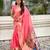 pink soft organza saree with unstiched blouse