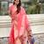 pink soft organza saree with unstiched blouse