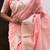 baby pink soft organza saree with unstiched blouse