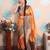 orange paithani saree with unstiched blouse
