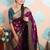 violet paithani saree with unstiched blouse