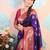 purple paithani saree with unstiched blouse