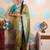 mehendi paithani saree with unstiched blouse