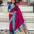 magenta paithani saree with unstiched blouse
