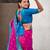 magenta paithani saree with unstiched blouse