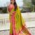 mehendi paithani saree with unstiched blouse