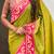 mehendi paithani saree with unstiched blouse