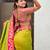 mehendi paithani saree with unstiched blouse