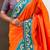 orange paithani saree with unstiched blouse