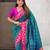 teal paithani saree with unstiched blouse